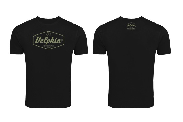 T-shirt Delphin Czechoslovakia Fishing Black