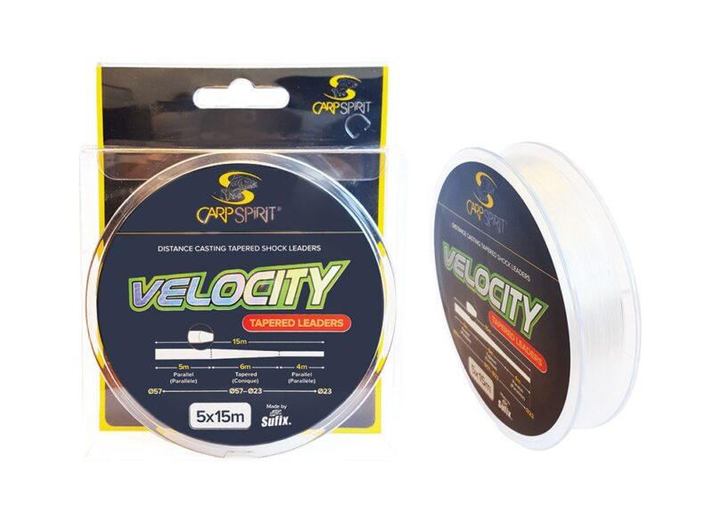 Carp Spirit Velocity Tapered Leaders 5x15 m